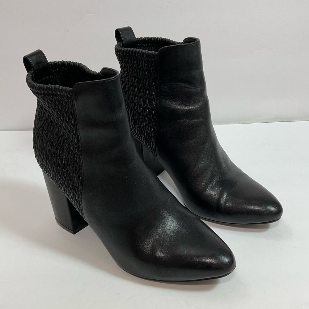 Cole Haan Aylin Leather Ruched Pointy Toe Bootie - Picture 3 of 10